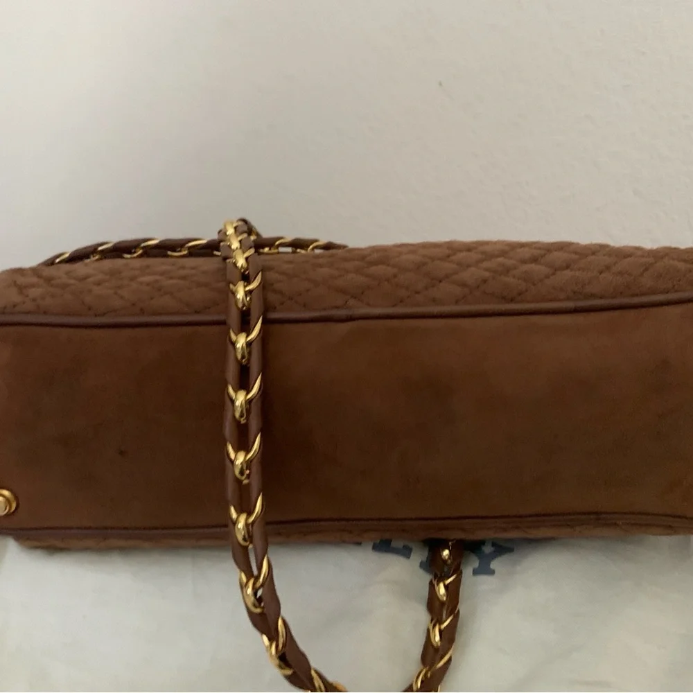 Rare color Bally Brown and Gold Quilted Shoulder Bag - Picture 9 of 10